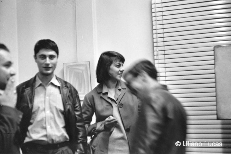 Il gruppo Miorama (composto da Gianni Colombo, Grazia Varisco, Giovanni Anceschi) alla galleria d'arte Pater, Milano, ottobre 1961