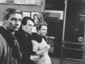 L'artista Enrico Castellani e l'architetto Nanda Vigo al Genis Bar, Milano, 1963 c.