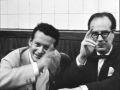 Il poeta Beniamino Dal Fabbro e il pittore Egidio Bonfante al bar Giamaica, Milano, 1965