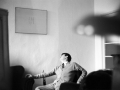 Il pittore Ettore Sordini nel suo studio, Milano, 1966