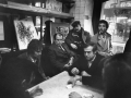 Il pittore Angelo Verga al bar Giamaica, Milano, 1966 c.