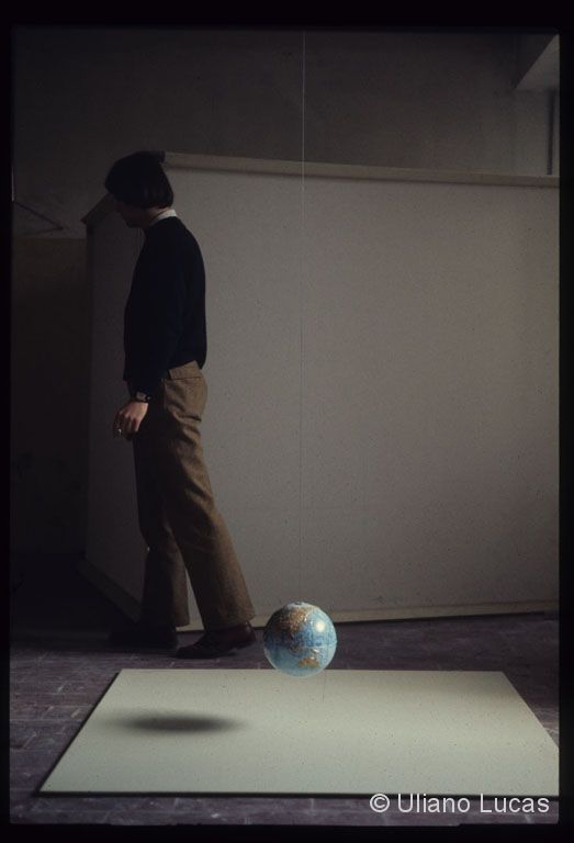 Luciano Fabro in his studio in Sesto San Giovanni (Milan), 1969