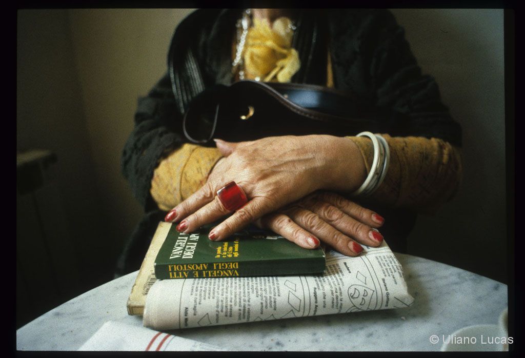 The poetess Alda Merino, Milan, 1995 c.