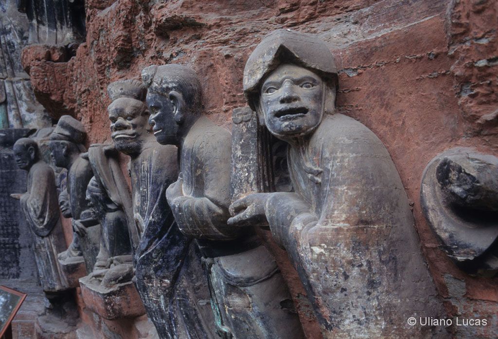 Buddhist sculptures in the caves of Dazu, Sichuan - China, 1999