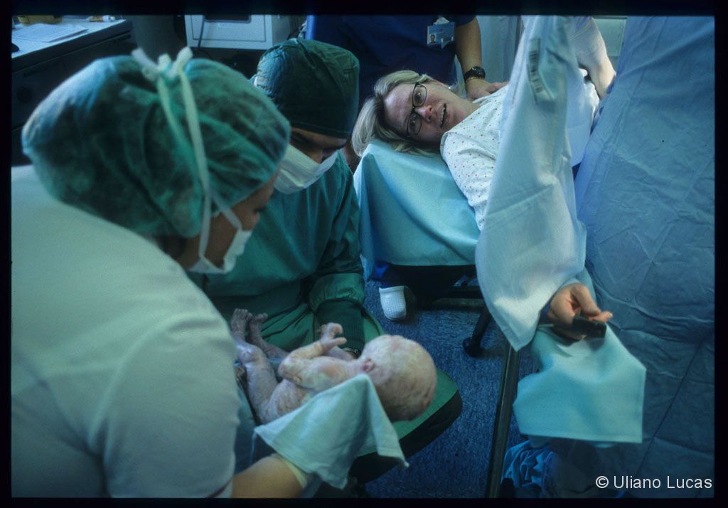 Delivery room at the hospital Fatebenefratelli, Rome, 2001