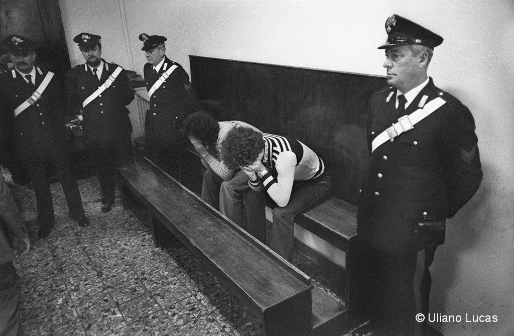 The defendants in a rape trial, Verona, October 1976