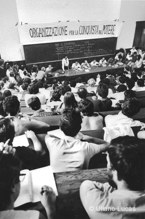 Conference of Potere Operaio (Workers' Power) at the University of Bologna, 1970