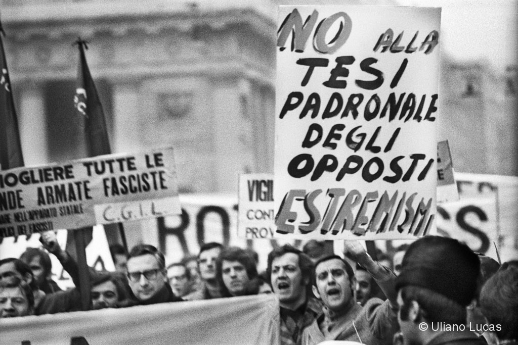 Demonstration against the neofascist movements, Milan, February 1971