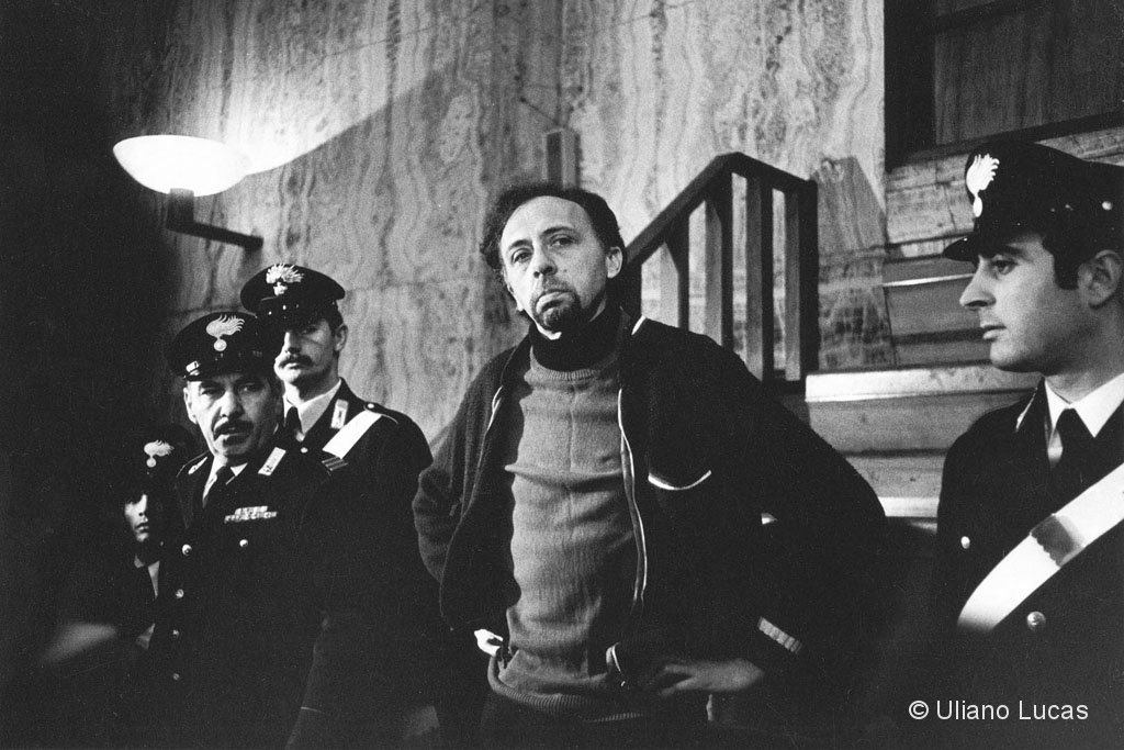 The terrorist Gianfranco Bertoli in the Assize Court for the massacre of Fatebenefratelli street, Milan, February 1975