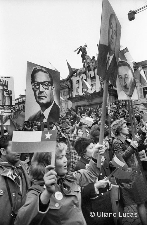 European demonstration of solidarity with Chile after the military coup, Turin, November 1973
