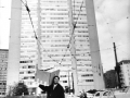 Sardinian immigrant near the Pirelli skyscraper, Milan, 1968