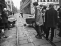 Clashes between police and protesters at Pontaccio street, Milan, March 1972