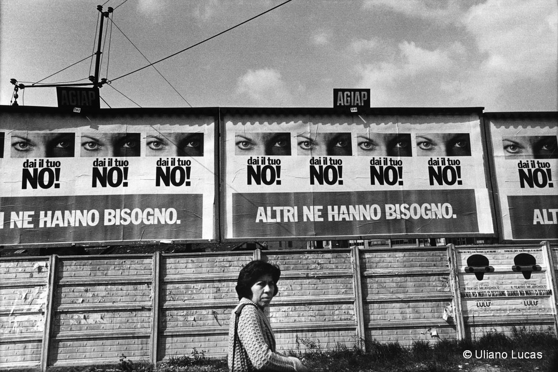 Campaign posters for the right to divorce, Milan, 1974