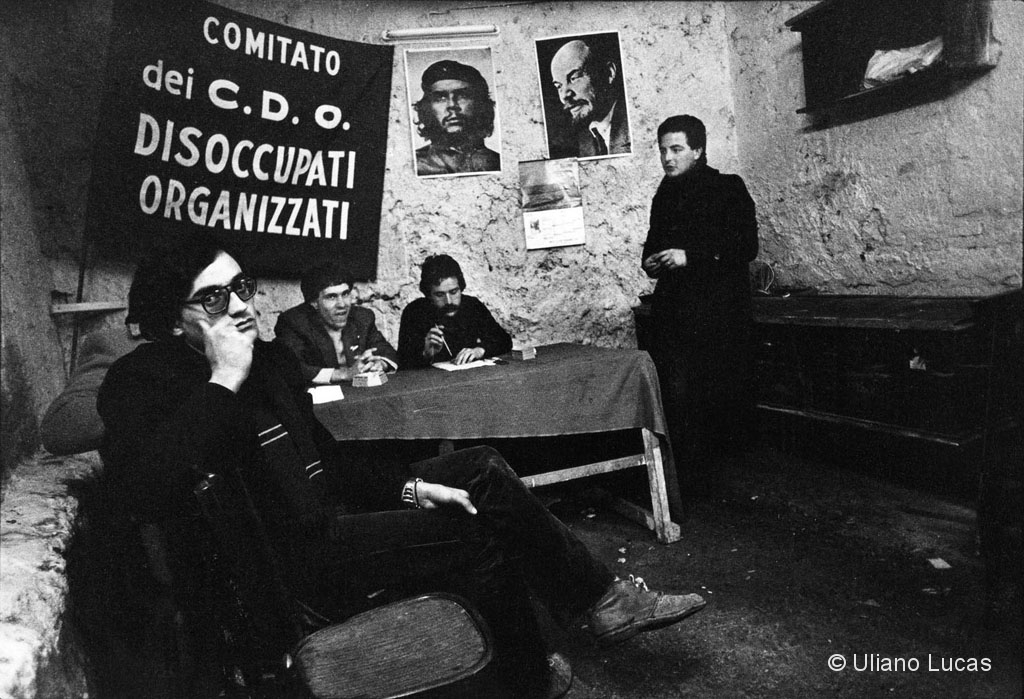 Nella sede dei disoccupati organizzati, Napoli, febbraio 1978