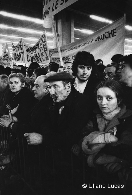 Raduno dell'Union Populaire a sostegno del candidato alla presidenza della Repubblica Francois Mitterand a Porte de Versailles, Parigi, aprile 1974