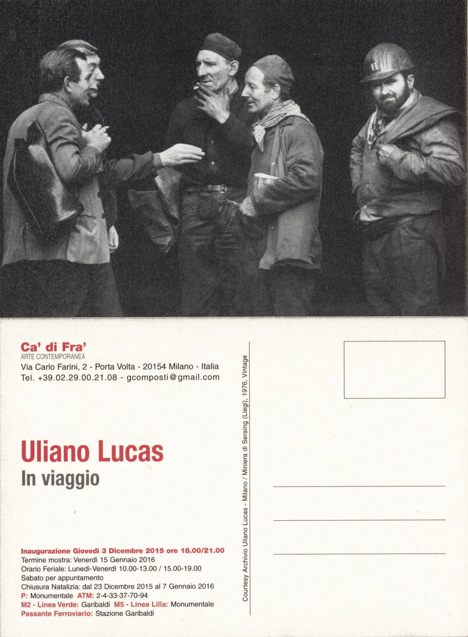 In viaggio - Galleria Ca' Di Fra', Milano, 2015