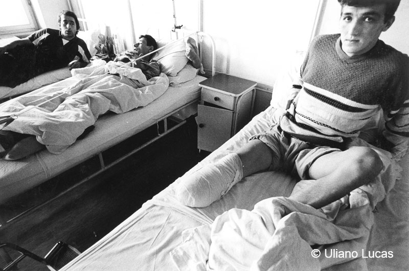 Ospedale a Banjica, nei pressi di Belgrado, per volontari delle milizie di capitan Draga, maggio 1993
