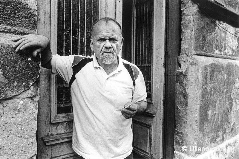 Il poeta e scrittore Abdullah Audio Sidran, Sarajevo, 1993