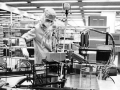 Clean room of the IBM plant, Vimercate (Milan), 1983