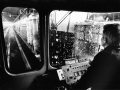 The tunnel for washing cars in the Atm (Company traporti milianesi) repair garage at Precotto, Milan, 1991