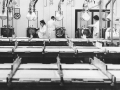Installation of rotary screens Rocket at the plant for ceramic industry Srs Serigrafica, Fiorano Modenese (Modena), 1996