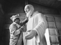 Realization of a statue of Padre Pio in a study of sculpture, Pietrasanta (Lucca) 1998 c.
