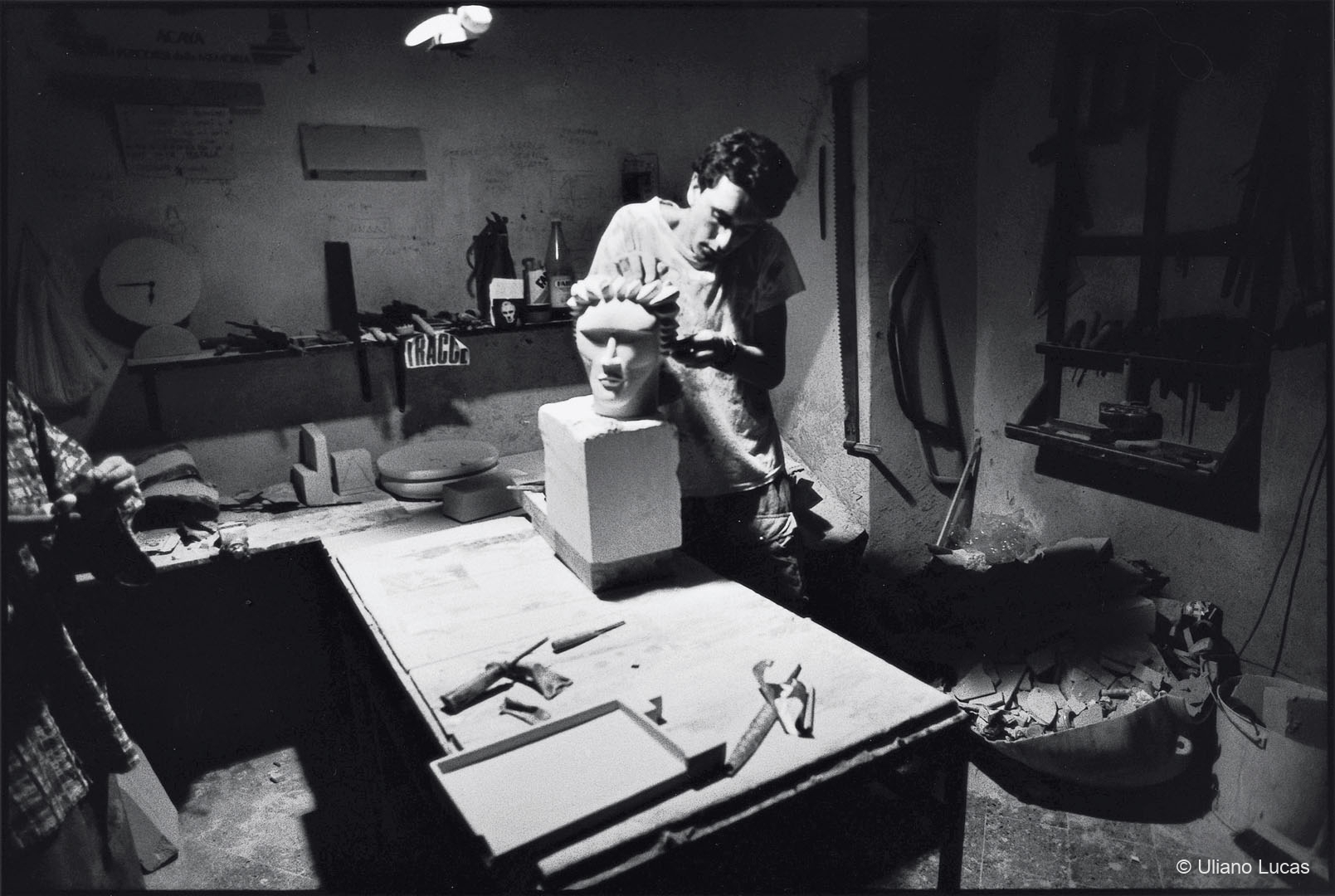Laboratorio  di scultura, Lecce, 1988