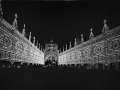 Le luminarie di piazza San'Antonio, allestite per la festa della Focara, in onore del patrono Sant'Antonio Abate, Novoli (Lecce), 16 gennaio 2011