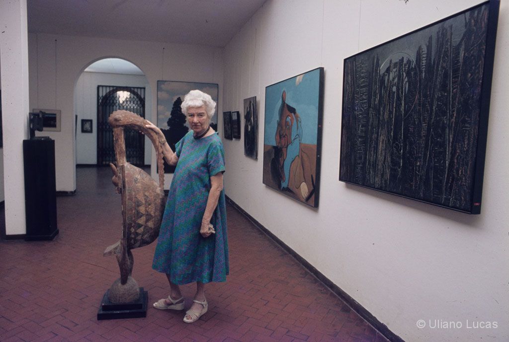 The art collector Peggy Guggenheim in the Foundation that bears her name in Palazzo Venier dei Leoni, Venice, 1977 c.