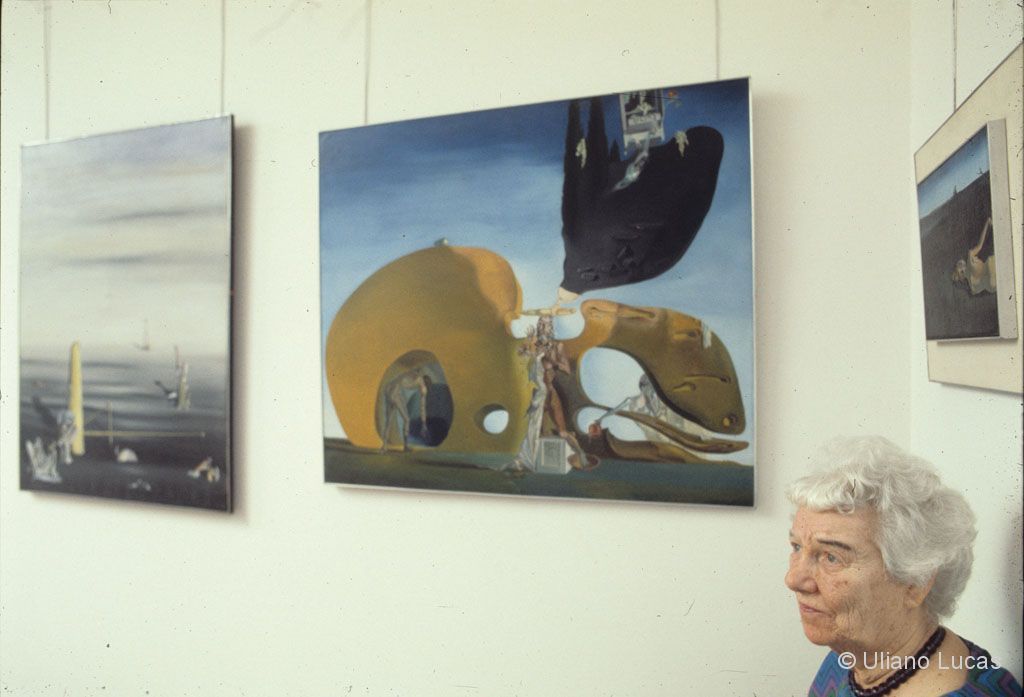 The art collector Peggy Guggenheim in the Foundation that bears her name in Palazzo Venier dei Leoni, Venice, 1977 c.