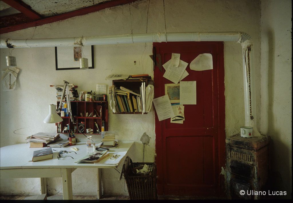 At Valentino Zeichen's home, Rome, 1991