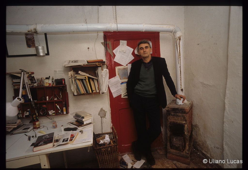 The poet Valentino Zeichen in his home, Rome, 1991
