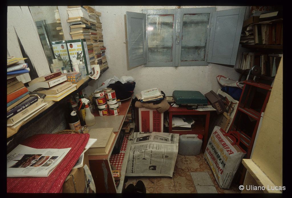 At Valentino Zeichen's home, Rome, 1991