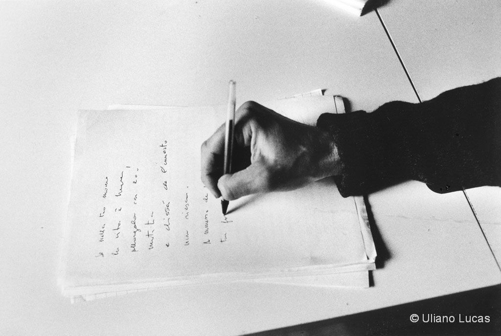 The poet Valentino Zeichen in his home, Rome, 1991