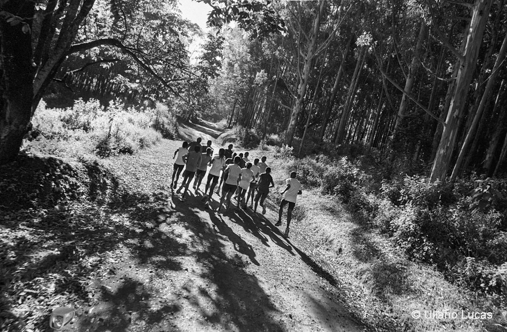 Allenamenti dei maratoneti nel Nandi, Kenya, 2014