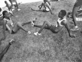Alcune atlete si riposano dopo la gara nel campo sportivo, Eldoret (Kenya), 2015