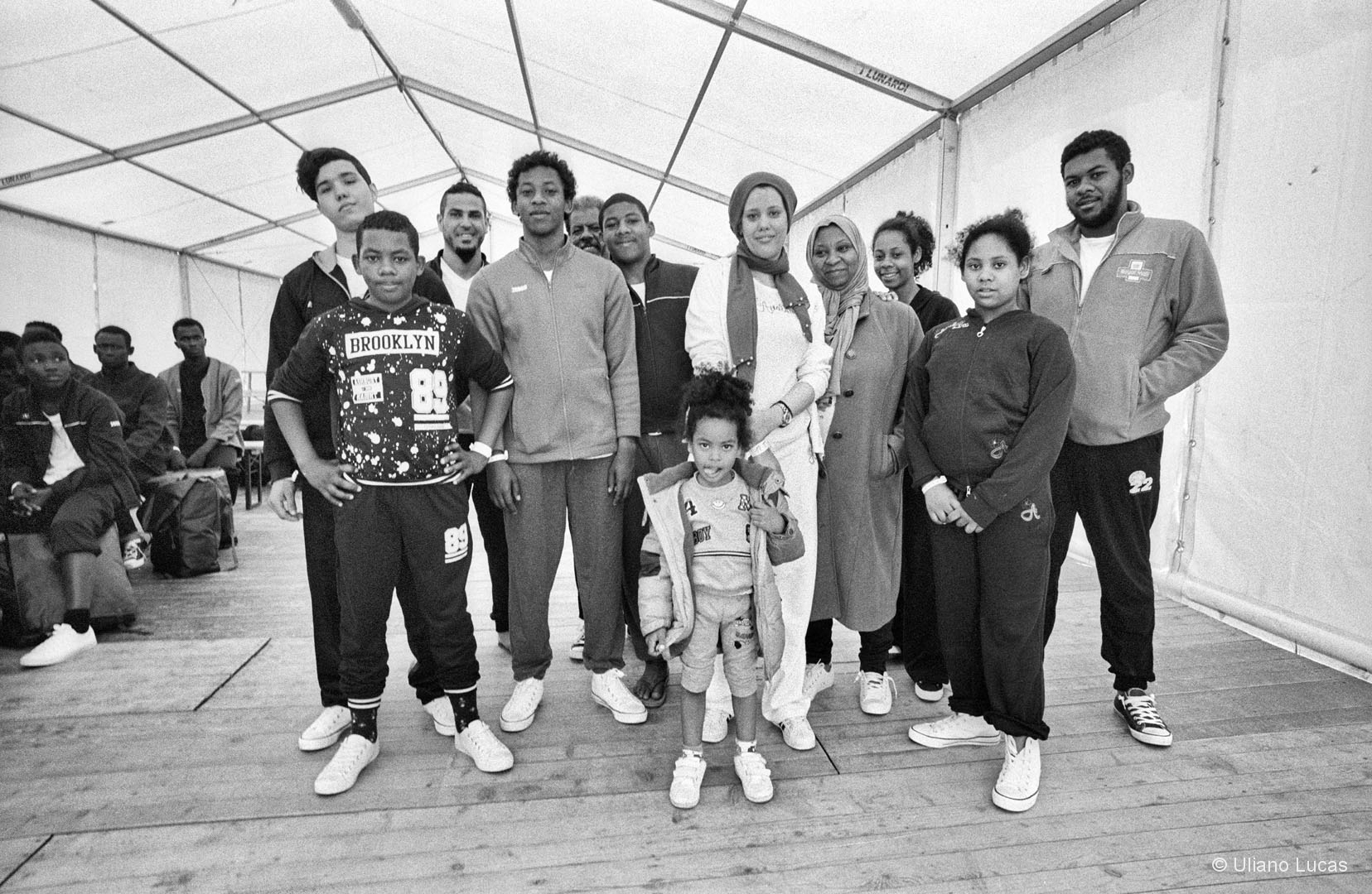 Famiglia di richiedenti asilo di origine libica nel Centro Fenoglio, Settimo, 2017